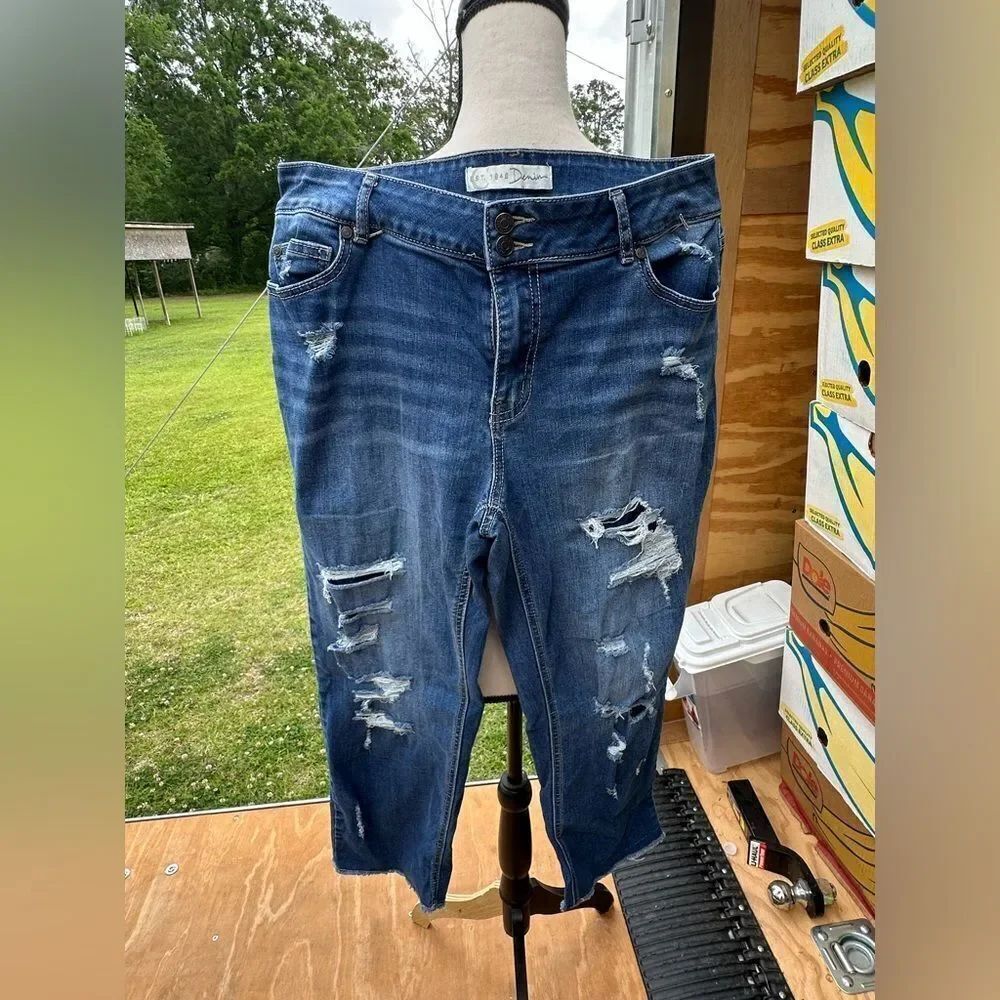 Cato Distressed Blue Jeans